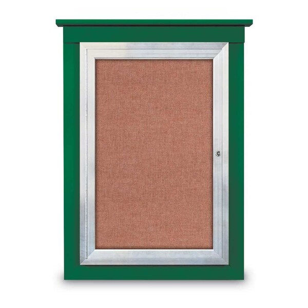 Sliding Glass Enclosed Letterboard, 96"x4, UV9009ACS-BLACK-BARBLU
